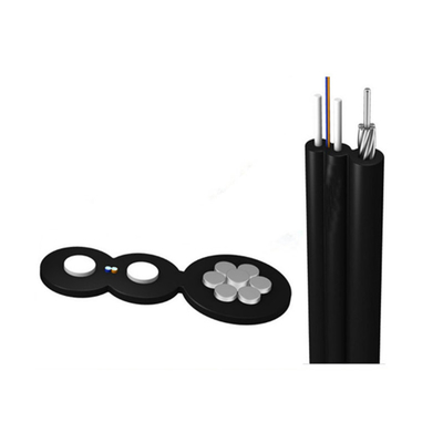 Cavo flessibile all'aperto 1 di Ftth della fibra 2 4 6 8 12 filo d'acciaio LSZH GJYXH delle FO 1.2mm