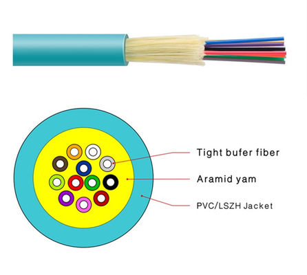 Cavo a fibre ottiche dell'interno del filo misto OM5 24 di FTTH