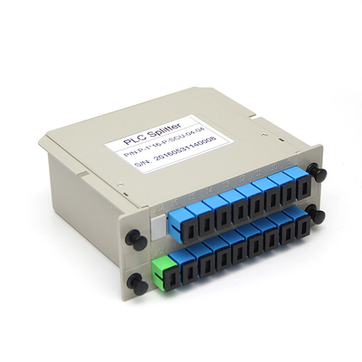 Separatore di fibra ottica tipo a cassetta 1X16 dei connettori dello Sc UPC del contenitore di ABS del separatore del Plc del supporto di scaffale