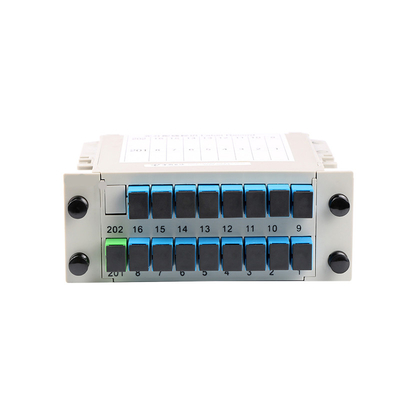 Separatore di fibra ottica tipo a cassetta 1X16 dei connettori dello Sc UPC del contenitore di ABS del separatore del Plc del supporto di scaffale