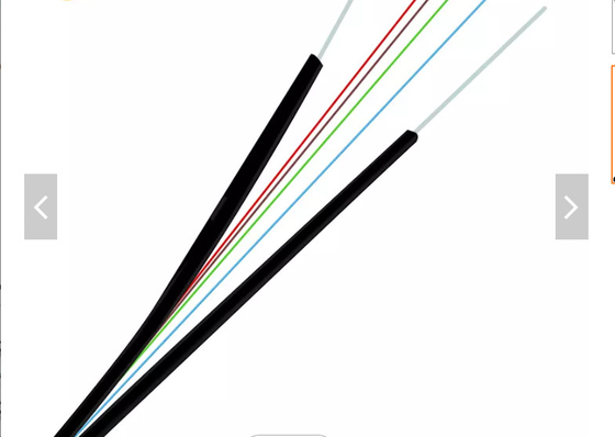 Cavo a fibre ottiche di goccia del centro G657A FTTH del centro 2 del rivestimento 1 del cavo flessibile LSZH di GJXH FTTH
