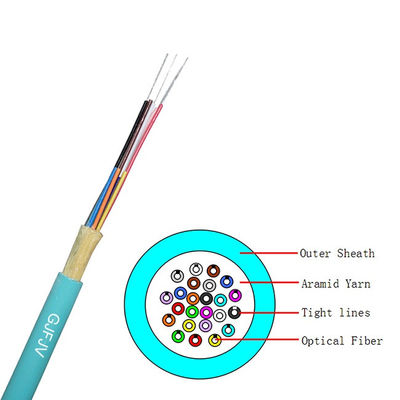 PVC LSZH GJFJV MP millimetro 8 12 24 36 un cavo a fibre ottiche dell'interno dei 48 centri