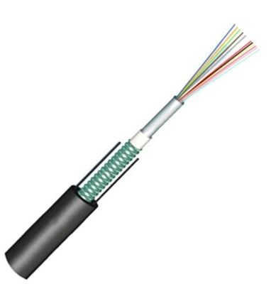 Cavo Luminoso corazzato di modo 2-12cores Unitube del cavo a fibre ottiche di GYXTW singolo