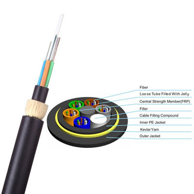 Cavo a fibre ottiche del filato di Aramid di comunicazione di ADSS G652D 200m 300m 500m