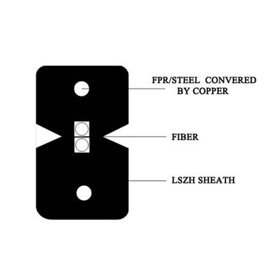 Cavo flessibile a fibra ottica dell'interno di FTTX FTTH FTTP 1Core 2Core 4Core G657A1