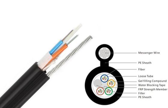 Figura aerea autosufficiente non metallica 8 cavo a fibre ottiche di GYFTC8Y