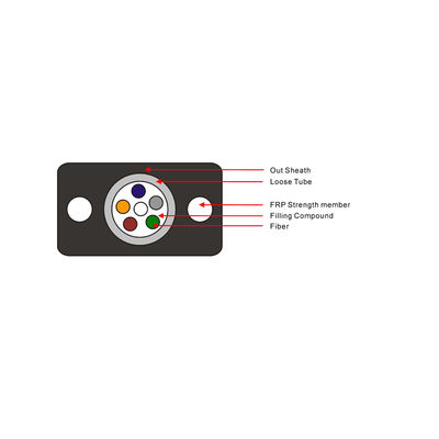 1,2,4 cavo a fibre ottiche piano di goccia FOC del centro G657A1 G657A2 FTTH