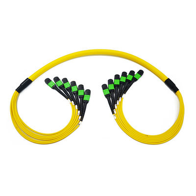 12 cavo monomodale della toppa della fibra della fibra 9/125 OS2 MTP MPO