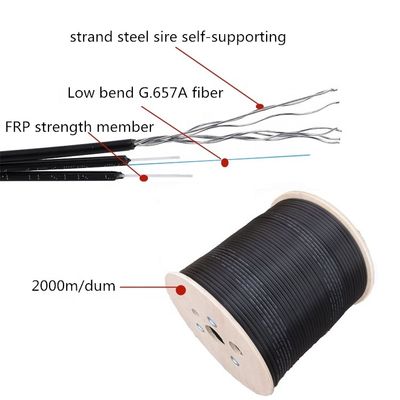 Cavo flessibile a fibra ottica del centro GJYXCH GJYXFCH GJXH G657A1 FTTH di Weiruo