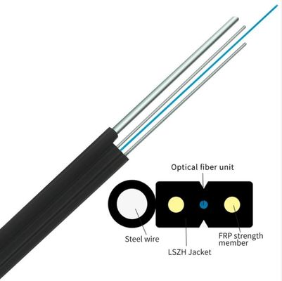 Cavo flessibile a fibra ottica dell'interno 2 di FTTH 4 6 8 12 16 i 24 centri con il rivestimento di LSZH