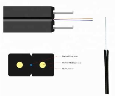 Cavo a fibre ottiche d'acciaio del membro di forza di FTTH Singldemode FRP KFRP