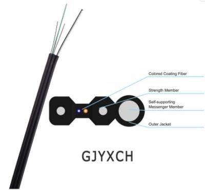 Singolo cavo di toppa a fibra ottica di modo GJXFH GJXH FTTH