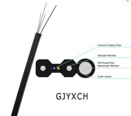 Singolo cavo di toppa a fibra ottica di modo GJXFH GJXH FTTH