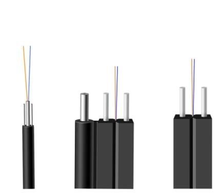 Cavo flessibile dell'interno basso del centro FTTH della guaina KFRP GJXFH 8 del fumo