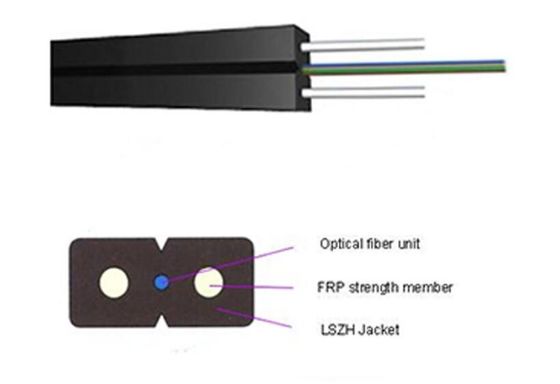 1 2 4 6 12 24 singoli cavi flessibili aerei all'aperto dell'interno di modo FTTH del centro