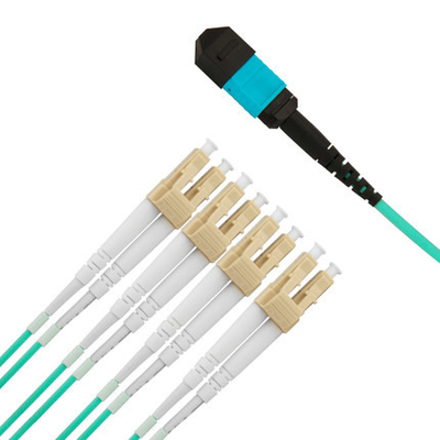 Il cavo di toppa dei 12 centri smazza fuori Kit Fiber MTP Jumper Breakout Cord 2.0mm MPO a LC