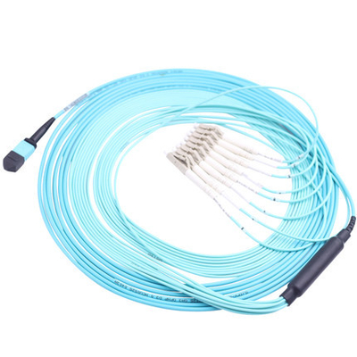 Il cavo di toppa dei 12 centri smazza fuori Kit Fiber MTP Jumper Breakout Cord 2.0mm MPO a LC
