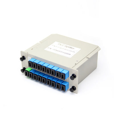 Separatore di fibra ottica tipo a cassetta 1X16 dei connettori dello Sc UPC del contenitore di ABS del separatore del Plc del supporto di scaffale